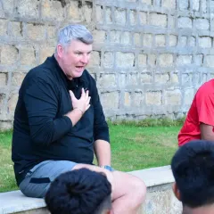 Mr. Jason Withe of Bengaluru FC shares tactical insights with our players. We ensure our athletes learn directly from professionals who understand the modern game.