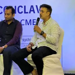 Speaking at the Sports Psychiatry Conclave, sharing my insights as a coach and athlete on the mental aspects of sports.