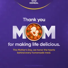 Thank you, Mom, for making life delicious. On Mother's Day, we honor all the mothers on our platform who share their love through every meal they cook.