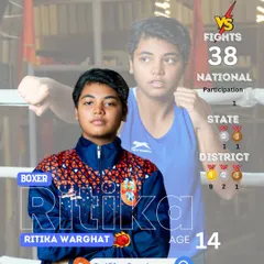 Ritika Warghat, a 14-year-old powerhouse with 38 fights and national participation. She is proof that we build fearless fighters, ready for any challenge.