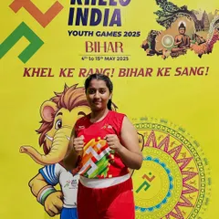 Here is our boxer Prisha Pawar at the Khelo India Youth Games. She made it to the Top 8 in the country, becoming the first and only boxer from Navi Mumbai to compete at this prestigious national event.