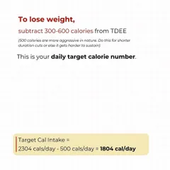 Step 3: To lose weight, you need to be in a calorie deficit. We explain how to subtract calories from your TDEE to find your target intake.