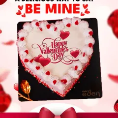 A delicious way to say "Be Mine." This heart-shaped Valentine's Day cake is the perfect sweet gesture to share with someone you love.