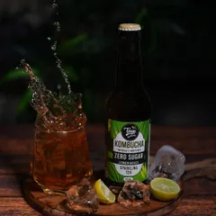 A refreshing splash captured for Toyo Kombucha. This kind of shot requires fast shutter speeds and the right lighting to freeze the motion and highlight the drink's crispness.