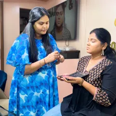 Personal attention is key. During our pro course, I work one-on-one with students to refine their techniques, like how to properly hold a brush and blend eyeshadow for a seamless finish.