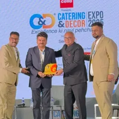 Another shot of our team receiving an award on stage. This recognition fuels our passion for delivering excellence and innovation in every event we plan.