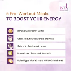 What you eat before your workout makes a huge difference in your performance. I recommend simple, energy-boosting meals like a banana with peanut butter, Greek yogurt with granola, or boiled eggs with whole grain toast to fuel your session.