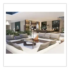 For the ALTURA residence, I designed this sunken living area to create an intimate, cozy space within a large, open-plan layout. The design brings people together, surrounded by subtle greenery and soft, ambient lighting for a feeling of modern luxury.