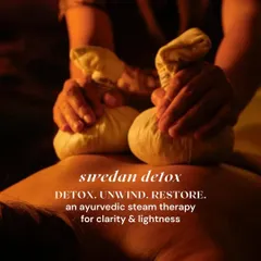 The Swedan Detox is a cornerstone of Ayurvedic purification. I use therapeutic herbal steam to open up channels, clear congestion, and restore vitality, leaving your skin with a radiant glow.