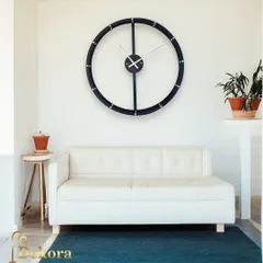 The creative metal round wall clock, a perfect example of how simplicity can make a big impact in contemporary interior design.
