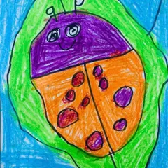 This smiling ladybug showcases the fun and creativity our preschoolers bring to their work. They learn fundamental drawing skills while expressing their unique personalities.