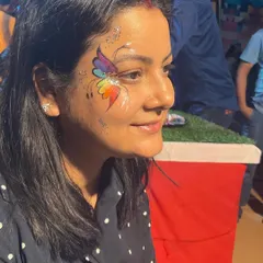 A vibrant rainbow butterfly, one of our most cheerful and colorful designs. It's guaranteed to make you smile.