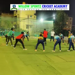 A night-time fitness session. Our training continues under lights, focusing on agility and teamwork drills.