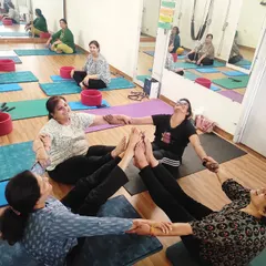Partner yoga is not just about difficult poses, it is also about connection and having fun. This group exercise focuses on teamwork and shared balance, creating a supportive and playful environment in my Rohini studio. It is a great way to start or end a class.