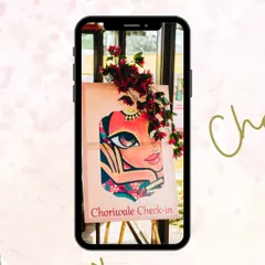 We add fun, personal touches to every event. This hand-painted "Choriwale Check-in" sign for the bride's side set a playful tone right from the start, sparking some friendly rivalry and excitement among the guests.
