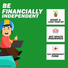 Achieving financial independence requires a clear strategy. We guide our clients in creating this strategy, which includes essential steps like starting a long-term SIP for wealth creation, securing health insurance, and building an adequate emergency fund.