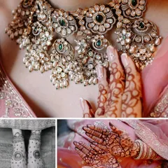 Details matter. From the bride's intricate henna design to her stunning polki necklace, we appreciate the artistry that goes into every aspect of a wedding.