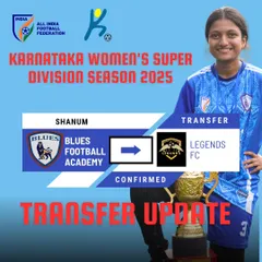 Another star on the rise. We celebrate our forward, Shanum, as she joins Lengths FC in the Karnataka Women's Super Division League, turning her dedication into a professional career.