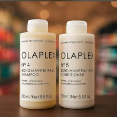 The classic Olaplex No. 4 Shampoo and No. 5 Conditioner. This duo is essential for maintaining hair strength and repairing damage from colouring or heat styling.