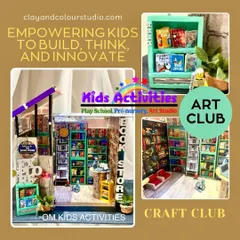 An overview of our Art and Craft Club, with a special highlight on our school project making workshop. This detailed miniature bookstore model shows the level of innovation and creativity we encourage.