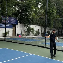 This is what it’s all about. A player on the court, focused on the next shot. Our new outdoor courts in Sector 15 are built for this exact moment of concentration and action.