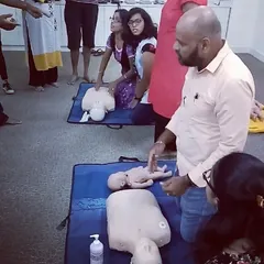 I'm demonstrating infant CPR during a Basic Life Support course. Being prepared for any emergency, for any person, is a non-negotiable part of being a guide.