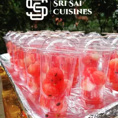 A tray of my sweet and spicy Watermelon Balls, served in individual cups. The unique flavor combination is always a pleasant surprise for guests.