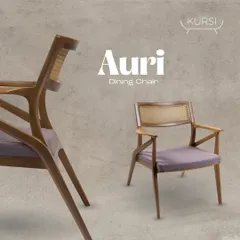 Meet 'Auri', a dining chair where mid-century elegance meets modern comfort. Its sculpted solid teak frame and woven backrest bring both style and ergonomic support to your dining space.