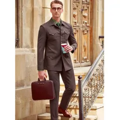 This look for Only Vimal showcases my approach to modern corporate styling. I paired a classic brown pinstripe suit with a contrasting green shirt and patterned tie to create a look that is both professional and distinctive.