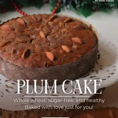 The holiday season calls for my special Christmas Plum Cake. It's a rich, moist, and completely vegan cake made with whole wheat and sweetened with jaggery, perfect for gifting or enjoying with family.