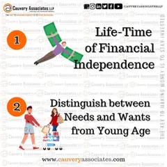 Two of the first lessons in financial education are understanding the goal of lifetime financial independence and learning to distinguish between needs and wants from a young age.