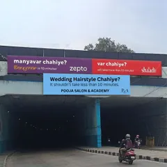 Need a wedding hairstyle? We've got you covered. This fun ad shows our commitment to providing stunning and efficient hairstyling services for your big day, because your perfect look shouldn't be a long wait.