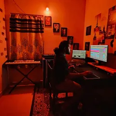 In my element, chasing that perfect sound. This is a glimpse into my studio, where I build custom tracks, produce original music, and craft remixes from the ground up.