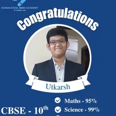 We celebrate the phenomenal CBSE 10th board results of our student, Utkarsh. Scoring 99% in Science and a perfect 100% in AI showcases his exceptional talent and the effectiveness of our focused coaching.