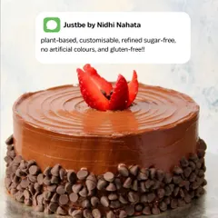 This is one of my most-loved creations, a decadent plant-based chocolate cake. I make it without any refined sugar or maida, using only wholesome ingredients and topping it with fresh fruit. It’s proof that you never have to choose between delicious and healthy.