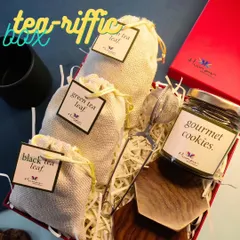 For the tea lover in your life, our 'Tea-riffic Box' is a perfect choice. It includes pouches of green tea, black tea, and Earl Grey, along with a tea infuser, cookies, and coasters.