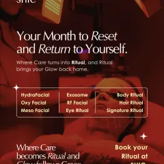 December is your month to reset and return to yourself. We offer a full menu of rituals, from HydraFacial and Meso Facial to our signature Hair and Body Rituals, turning care into a ceremony of renewal.