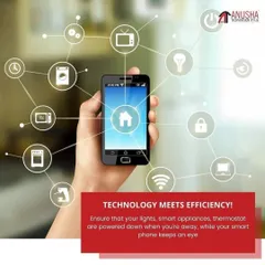 Technology meets efficiency with our smart home systems. This graphic illustrates how you can use your smartphone to ensure lights, appliances, and thermostats are powered down when you are away, giving you peace of mind and saving energy.
