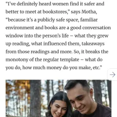 In this SCMP feature, I talked about why bookstores are safe and ideal spaces for first dates. They provide a natural window into a person's life and interests.