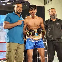 I don't just train people for fitness, I build champions. This is the result of discipline and hard work: a title belt earned at the AIMMAF championship. We train for real results.