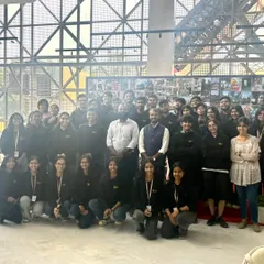 A wonderful group photo with the talented design students at Dr. DY Patil University. These workshops are not just about teaching, but also about connecting with the next generation of artists and designers in a fun, informal setting.