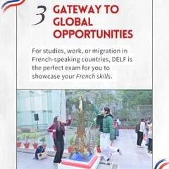 This certification is your gateway to global opportunities. Whether you plan to study, work, or migrate to French speaking countries, the DELF diploma is the perfect way to showcase your language skills and make your application stand out.