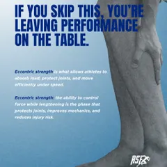 If you skip eccentric training, you're leaving performance on the table. Eccentric strength is what allows athletes to absorb load, protect joints, and move efficiently under speed.