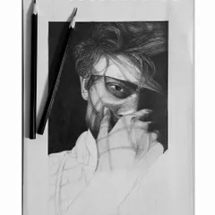 Ye tawfa humne khud ko diya hai. Another self-portrait, this time in progress. Sketching is my way of understanding myself and the world around me.