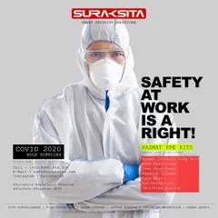 We provide complete Hazmat PPE kits to ensure maximum safety for individuals in high-risk environments. Each certified kit includes a full-body coverall, head and shoe covers, surgical gloves, a face mask, and eye protection, offering comprehensive defense against contaminants. We also offer SITRA certified options for specialized requirements.