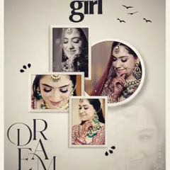 A creative and stylish bridal portrait collage with a "Vogue Girl" theme. This shows how I can turn your bridal photos into a magazine-worthy spread that is both modern and timeless.