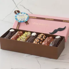 We create special dessert boxes for every occasion, like this Father's Day box of assorted eclairs. It's the perfect way to treat the dads in your life.
