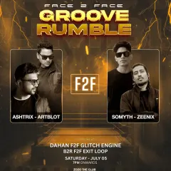 The Groove Rumble event at Zozo was a special face-to-face concept. I played a B2B set with Ashtrix, creating a powerful four-headliner experience.
