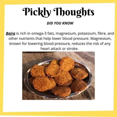 I choose my ingredients with care. Bajra, or pearl millet, which I use for my gluten-free mathis, is a wonderful grain rich in nutrients that are good for the heart. It’s important to me that my snacks are both delicious and healthy.
