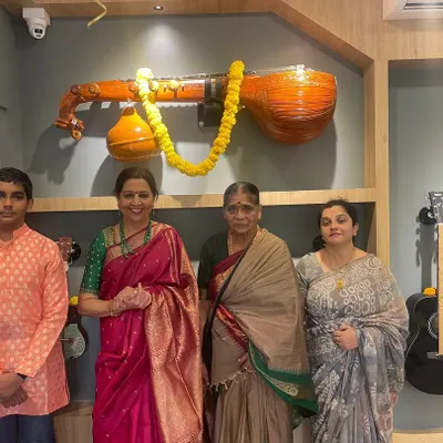 I was so proud to inaugurate my student Bimba's new music store, RAGA. It is wonderful to see her musical journey flourish, from running a school with over 300 students to this new venture.